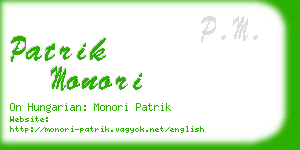 patrik monori business card